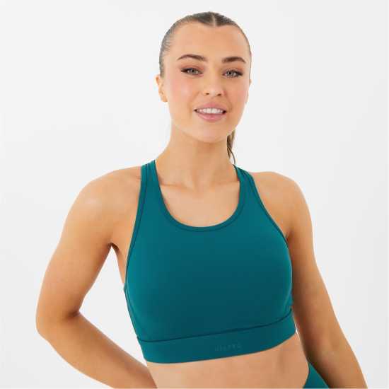 Usa Pro Core Racer Back Sports Bra Womens Синьо-зелено Спортни сутиени
