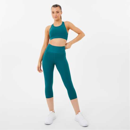 Usa Pro Core Racer Back Sports Bra Womens Синьо-зелено Спортни сутиени