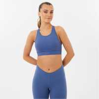 Usa Pro Core Racer Back Sports Bra Womens Бижу Син Спортни сутиени