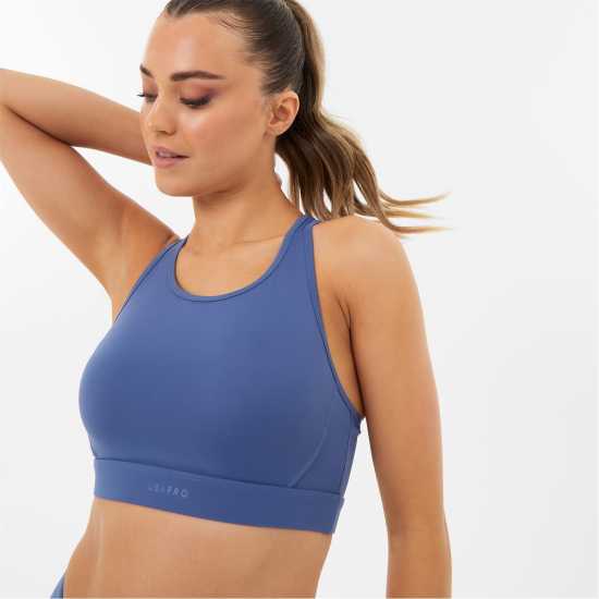 Usa Pro Core Racer Back Sports Bra Womens Бижу Син Спортни сутиени