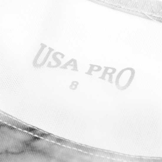 Workwear Спортен Сутиен За Средно Натоварване Usa Pro Medium Sports Bra Mono Marble Спортни сутиени