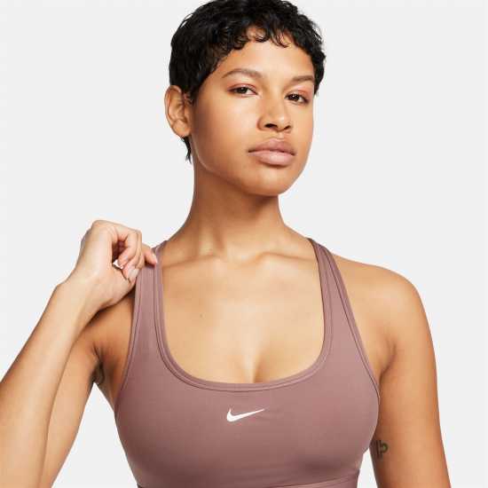 Nike Pro Swoosh Medium-Support Sports Bra Womens Smokey Mauve Спортни сутиени