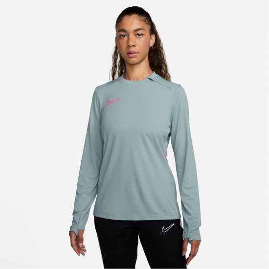 Nike Dri-Fit Academy Football Drill Top Womens Сиво/Розово Дамски горнища с цип