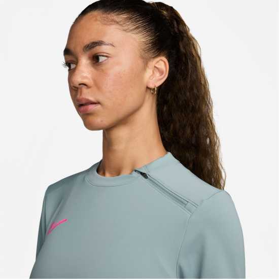 Nike Dri-Fit Academy Football Drill Top Womens Сиво/Розово Дамски горнища с цип