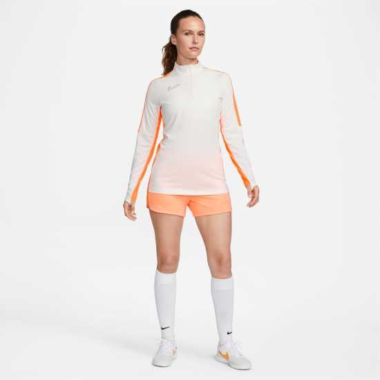 Nike Dri-Fit Academy Football Drill Top Womens Sail/Orange Дамски горнища с цип