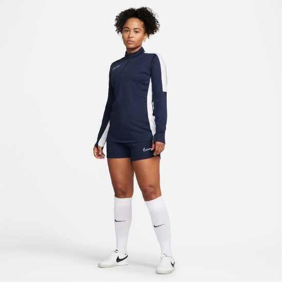 Nike Dri-Fit Academy Football Drill Top Womens Obsidian/white Дамски горнища с цип