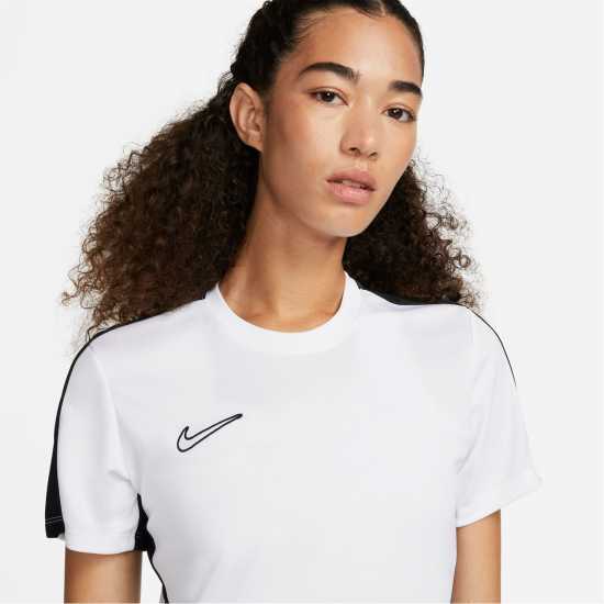 Nike Dri-Fit Academy Short-Sleeve Football Top Womens White Дамски тениски и фланелки