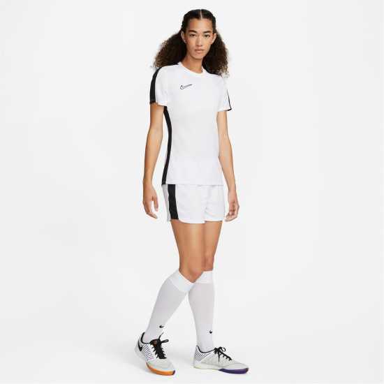 Nike Dri-Fit Academy Short-Sleeve Football Top Womens White Дамски тениски и фланелки
