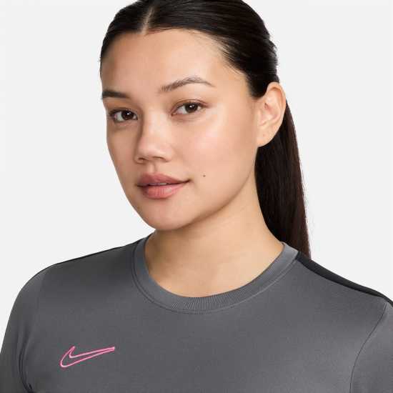 Nike Dri-Fit Academy Short-Sleeve Football Top Womens Iron Grey Дамски тениски и фланелки