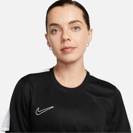 Nike Dri-Fit Academy Short-Sleeve Football Top Womens Black Дамски тениски и фланелки