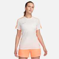Nike Dri-Fit Academy Short-Sleeve Football Top Womens Sail/Orange Дамски тениски и фланелки