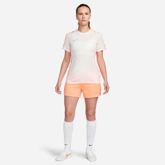 Nike Dri-Fit Academy Short-Sleeve Football Top Womens Sail/Orange Дамски тениски и фланелки