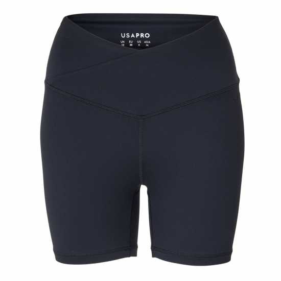 Usa Pro Usa Wrap Front Short Womens Black 