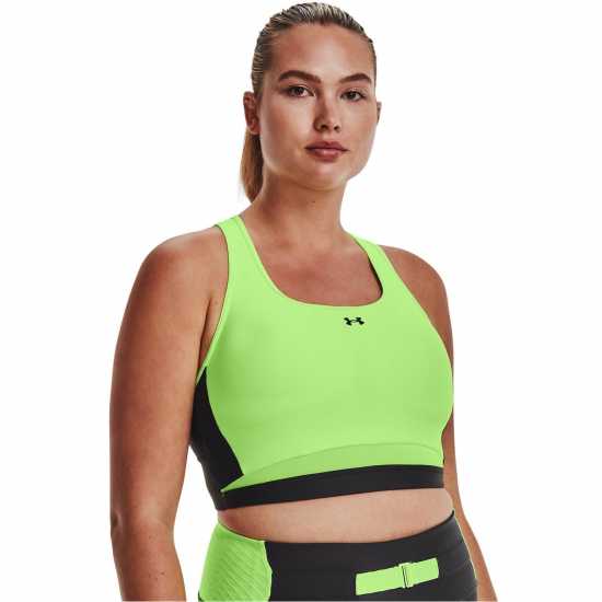 Under Armour Crossback Longline Sports Bra Womens Quirky Lime Спортни сутиени