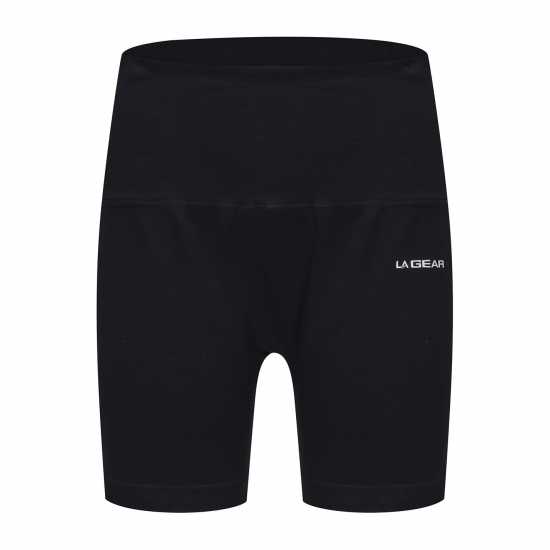 La Gear Seamless Zip Short Womens Black La Gear Seamless Zip Short Womens Black