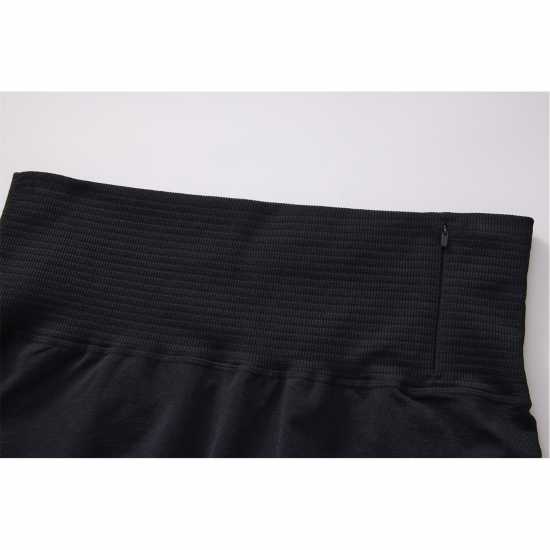 La Gear Seamless Zip Short Womens Black La Gear Seamless Zip Short Womens Black