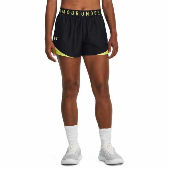 Under Armour Дамски Шорти Play Up 2 Shorts Ladies Black/Yellow Дамски клинове за фитнес