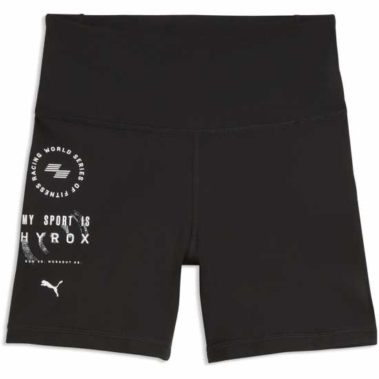 Puma Womens Hyrox Essentials Short Tights Black Puma Womens Hyrox Essentials Short Tights Black