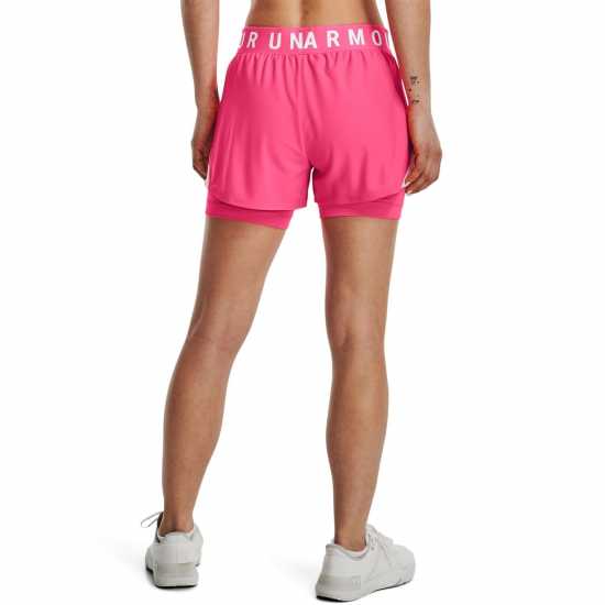 Under Armour Дамски Шорти 2In1 Shorts Ladies Pink Дамски клинове за фитнес