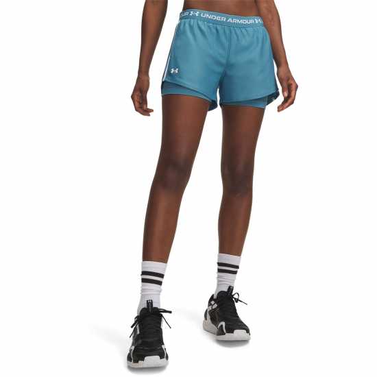 Under Armour Tech™ Play Up 2-In-1 Shorts Women Boun Blue/White 