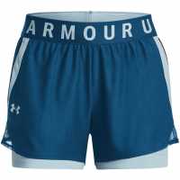 Under Armour Дамски Шорти 2In1 Shorts Ladies Blue Дамски клинове за фитнес
