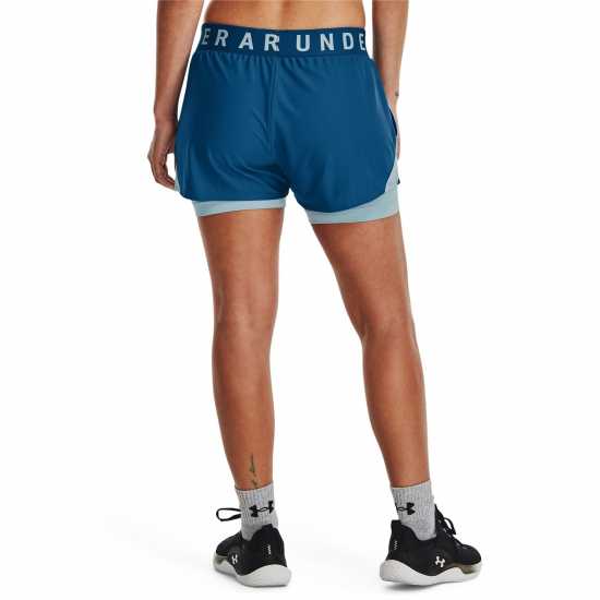 Under Armour Дамски Шорти 2In1 Shorts Ladies Blue Дамски клинове за фитнес