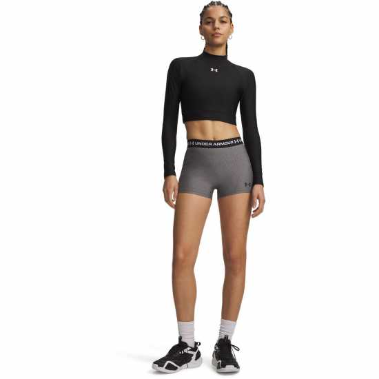 Under Armour Women's Heatgear Performance Gym Shorts Charcoal/Black 
