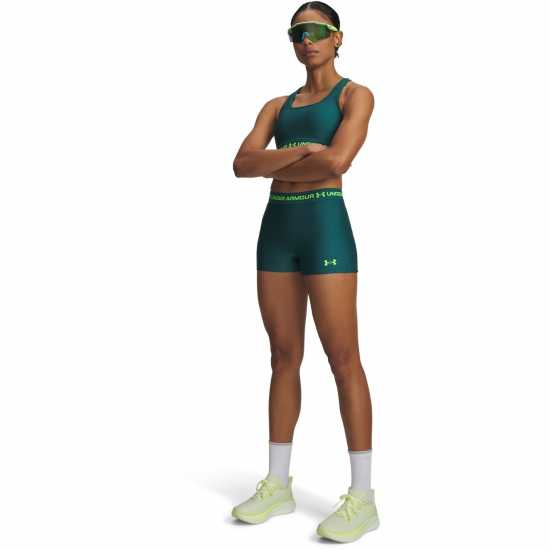 Under Armour Women's Heatgear Performance Gym Shorts R Green/H Green 
