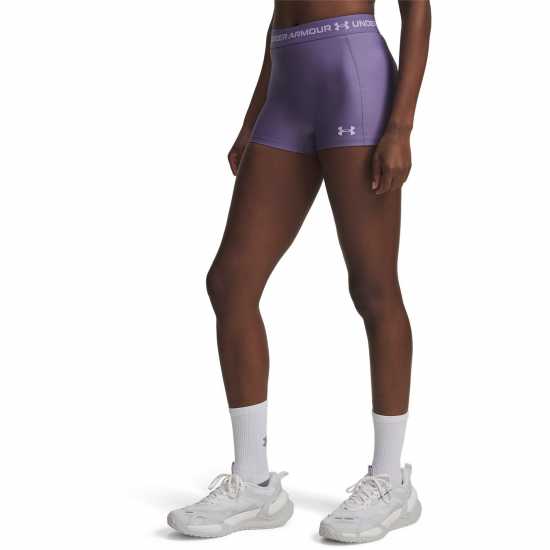 Under Armour Women's Heatgear Performance Gym Shorts Purple Luxe 