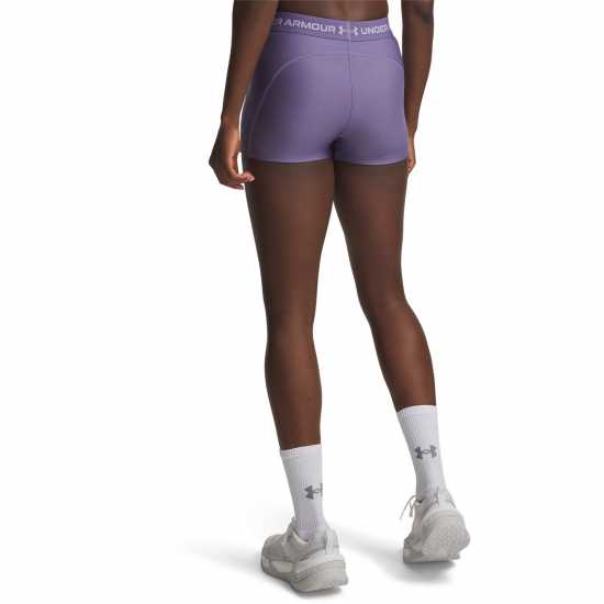 Under Armour Women's Heatgear Performance Gym Shorts Purple Luxe 