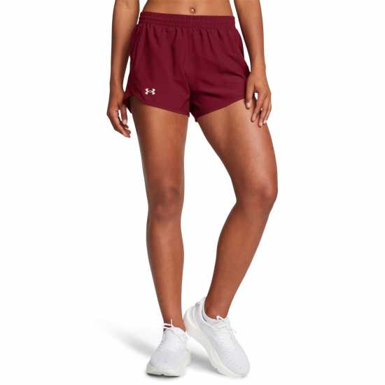 Дамски клинове за фитнес Under Armour Armour Ua Fly By 3'' Shorts Gym Short Womens Red Under Armour Armour Ua Fly By 3'' Shorts Gym Short Womens Red Дамски клинове за фитнес
