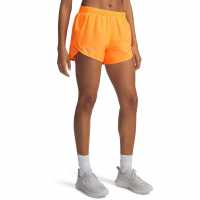 Under Armour Armour Ua Fly By 3'' Shorts Gym Short Womens Tangerine/Refl 