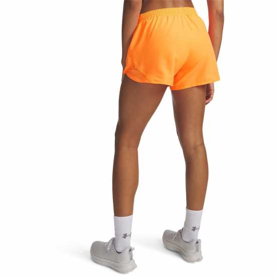 Under Armour Armour Ua Fly By 3'' Shorts Gym Short Womens Tangerine/Refl 