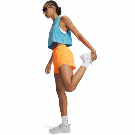 Under Armour Armour Ua Fly By 3'' Shorts Gym Short Womens Tangerine/Refl 