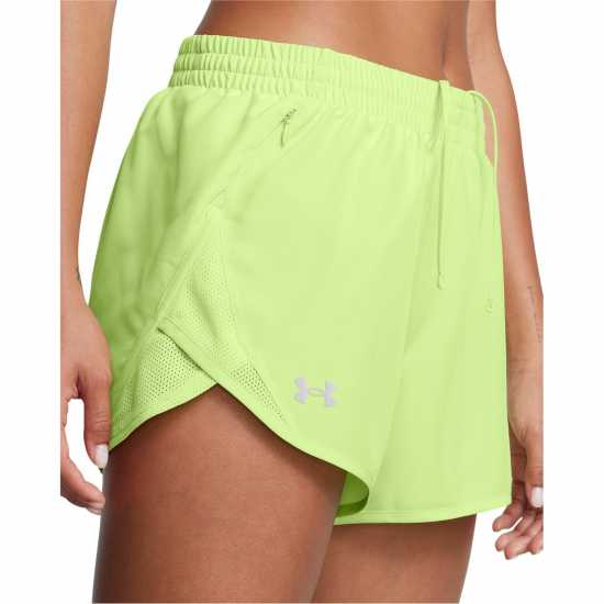 Under Armour Armour Ua Fly By 3'' Shorts Gym Short Womens Green Дамски клинове за фитнес