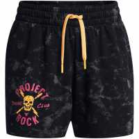 Under Armour Armour Pjt Rck Undrgrnd Terry Shorts Gym Short Womens Black Дамски клинове за фитнес