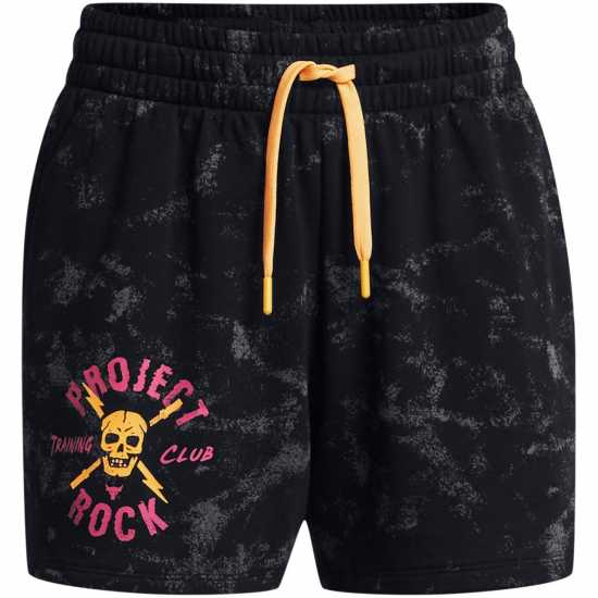 Under Armour Armour Pjt Rck Undrgrnd Terry Shorts Gym Short Womens Black Дамски клинове за фитнес