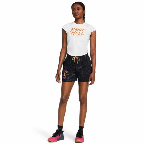 Under Armour Armour Pjt Rck Undrgrnd Terry Shorts Gym Short Womens Black Дамски клинове за фитнес