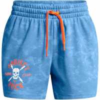 Under Armour Armour Pjt Rck Undrgrnd Terry Shorts Gym Short Womens Blue Дамски клинове за фитнес