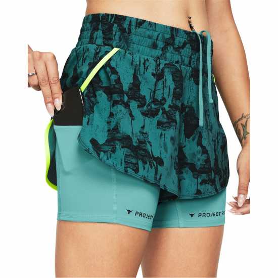 Дамски клинове за фитнес Under Armour Armour Pjt Rck Flex St Pt Gym Short Womens Under Armour Armour Pjt Rck Flex St Pt Gym Short Womens Дамски клинове за фитнес