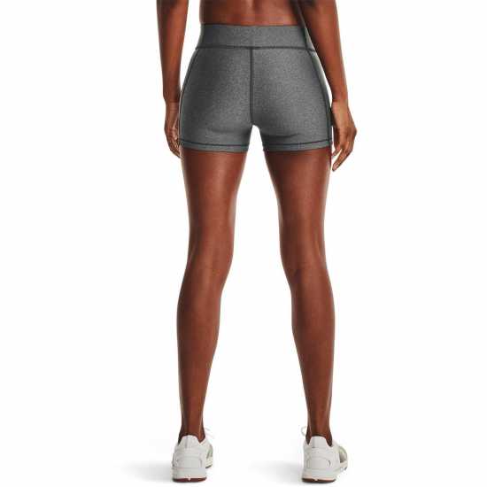 Under Armour Дамски Шорти Heatgear Mid Shorty Shorts Womens Charcoal Light - Дамски клинове за фитнес