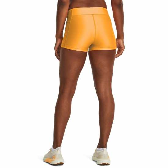 Under Armour Дамски Шорти Heatgear Mid Shorty Shorts Womens Оранжево Дамски клинове за фитнес