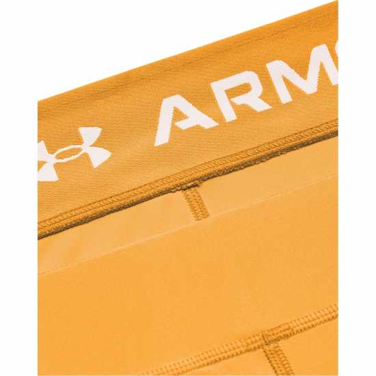 Under Armour Дамски Шорти Heatgear Mid Shorty Shorts Womens Оранжево Дамски клинове за фитнес