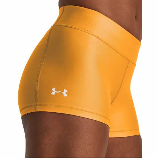 Under Armour Дамски Шорти Heatgear Mid Shorty Shorts Womens Оранжево Дамски клинове за фитнес