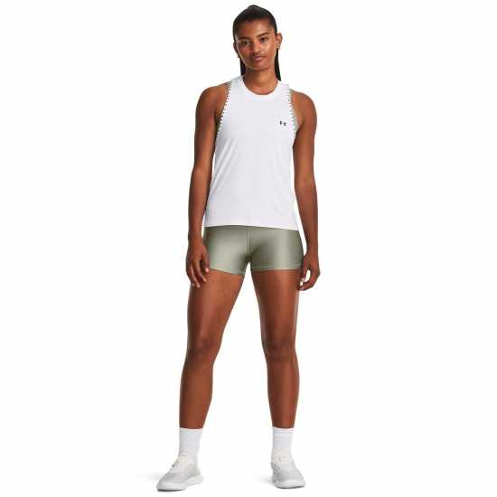 Under Armour Дамски Шорти Heatgear Mid Shorty Shorts Womens Зелено Дамски клинове за фитнес