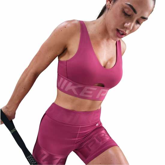 Nike Pro Indy Plunge Women's Medium-Support Padded Sports Bra Medium Impact Womens  
