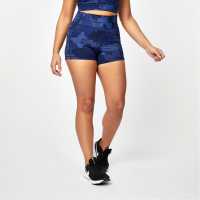 Sale Usa Pro X Courtney Black Sports Power Camo Shorts  Дамски клинове за фитнес