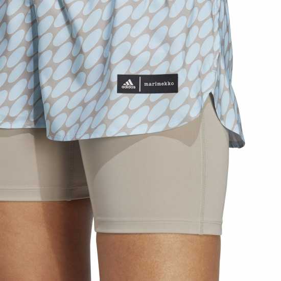 Adidas Дамски Шорти X Marimekko Run Icons Logo 2-In-1 Running Shorts Womens  Дамски клинове за фитнес