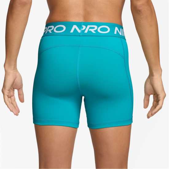 Nike Дамски Шорти Pro 5Inch Shorts Womens Кактус / Бяло Дамски клинове за фитнес