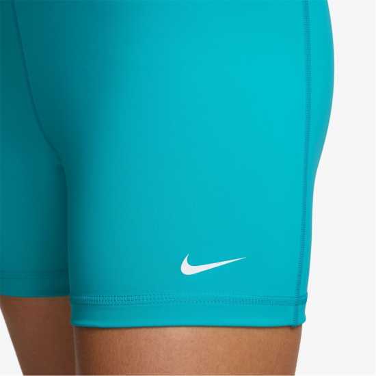 Nike Дамски Шорти Pro 5Inch Shorts Womens Кактус / Бяло Дамски клинове за фитнес